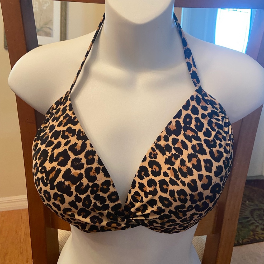 Leopard print bikini top
